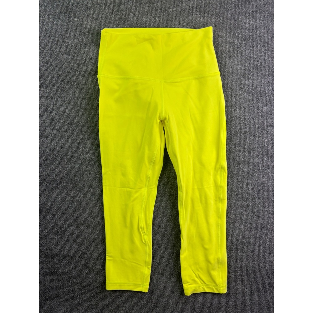 Lululemon Align High-Rise Crop Leggings Womens 6 Neon Yellow Yoga‎ Pants